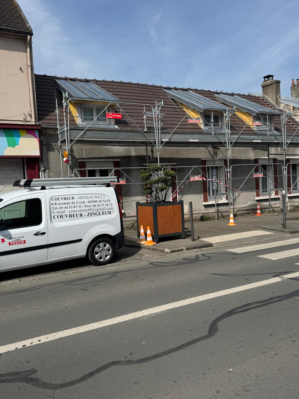 Chantier couverture immeuble Compiègne
